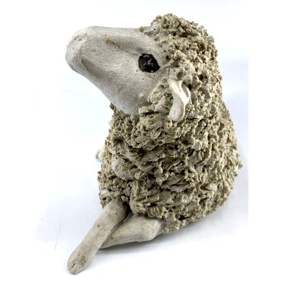 Spaghetti Sheep Sculpture Figurine Shelf sitter Hand Crafted 9" Long Vintage - Picture 5 of 7
